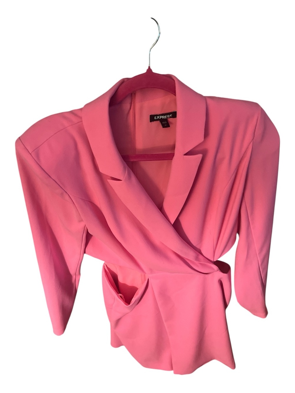 Express Women's Pink Blazer Dress, cut outs size medium